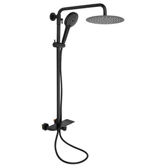 Душова система зовнішнього монтажу Qtap Sloup 51105OGB чорний мат Київ