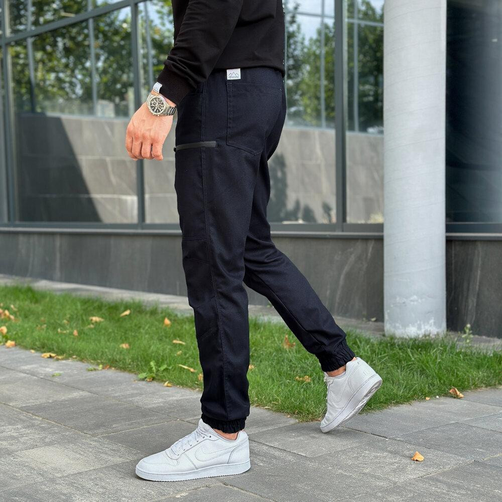 Штани карго чоловічі весняні з кишенями темно-сині Pobedov Papin Brodyaga Київ - фото 3