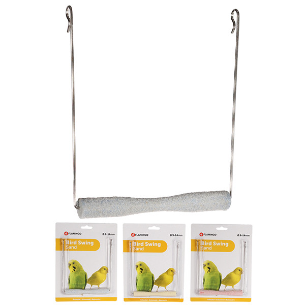 Flamingo Swing Sand Perch ФЛАМІНГО ГОЙДАЛКА з піщаною жердочкою, іграшка для птахів Київ - фото 1