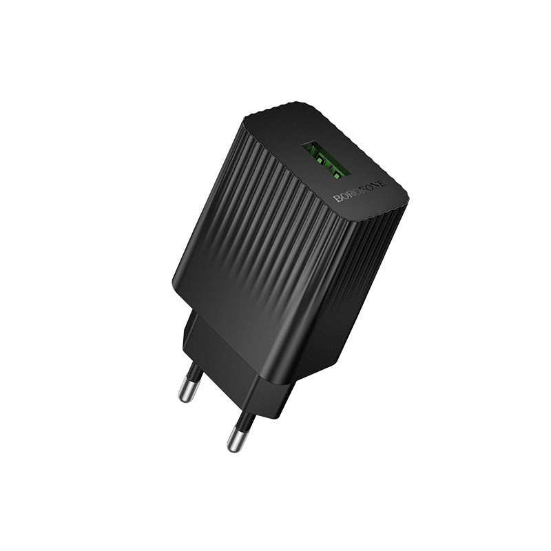 Мережевий зарядний пристрій BOROFONE BAS72A Source single port QC3.0 charger Black Одеса - фото 1