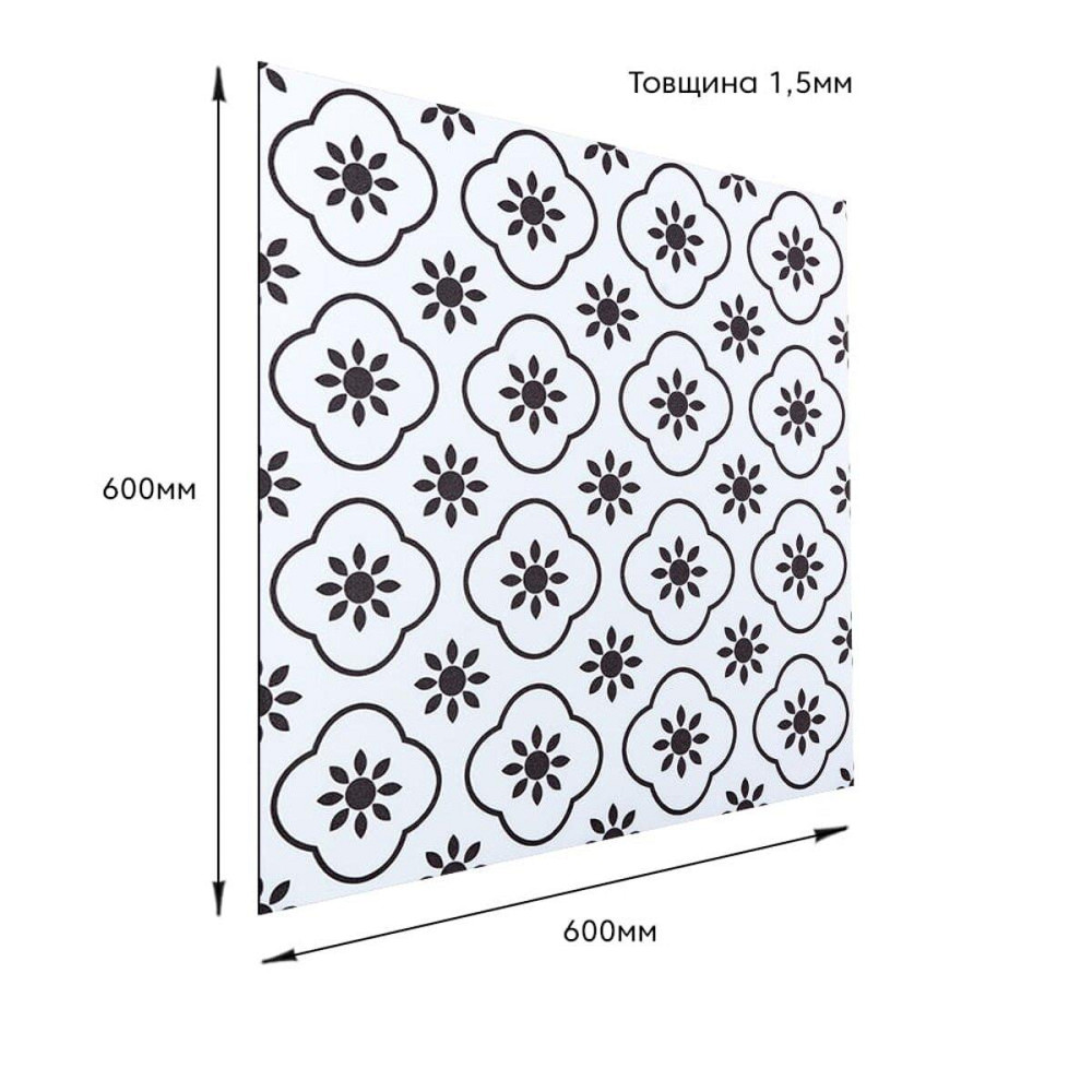 Самоклеюча вінілова плитка 600х600х1,5мм, ціна за 1 шт. (СВП-215) Матова SW-00000521 Київ - фото 3