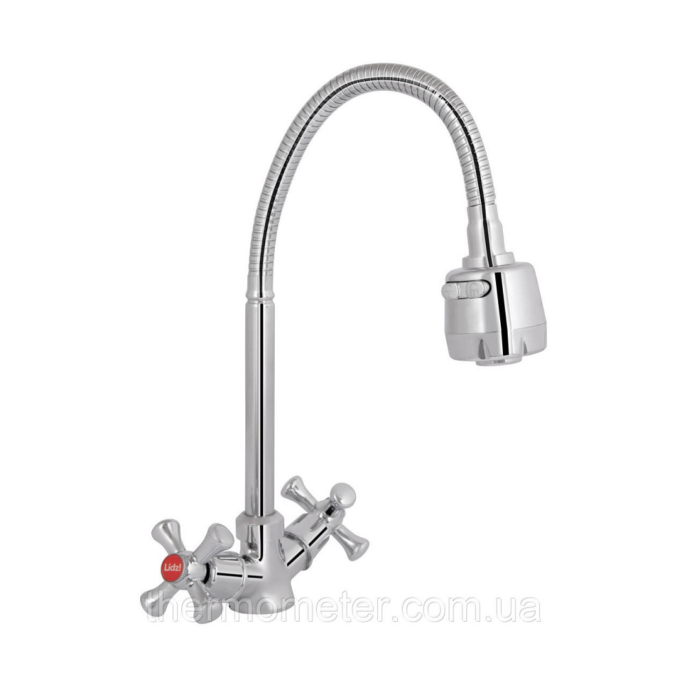 Смеситель для кухни Lidz Lamb 274F двухвентильный с гибким изливом LDLAM274FCRM35074 Chrome Киев - изображение 13