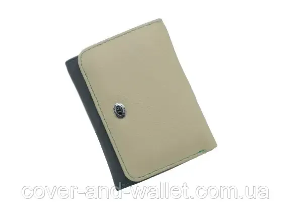 Маленький жіночий шкіряний гаманець біло-синього кольору з монетницею ST Leather 403 Київ - фото 7