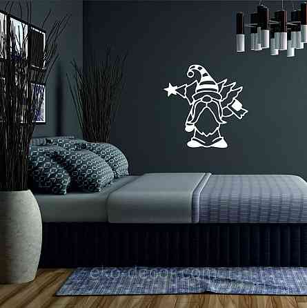 Декоративное настенное Панно «Гном», Декор на стену 50*50 см, Белый Киев