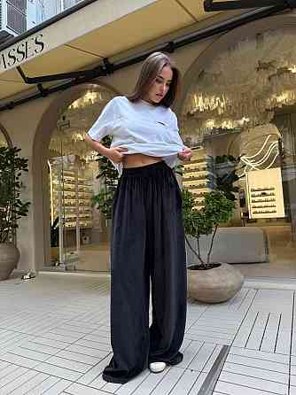 Жіночі базові  об'ємні штани в стилі оверсайз турецький велюр Одеса