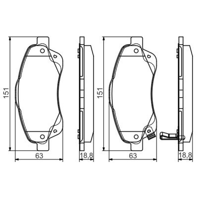 Гальмівні колодки Bosch 0 986 495 083 Вінниця - фото 2