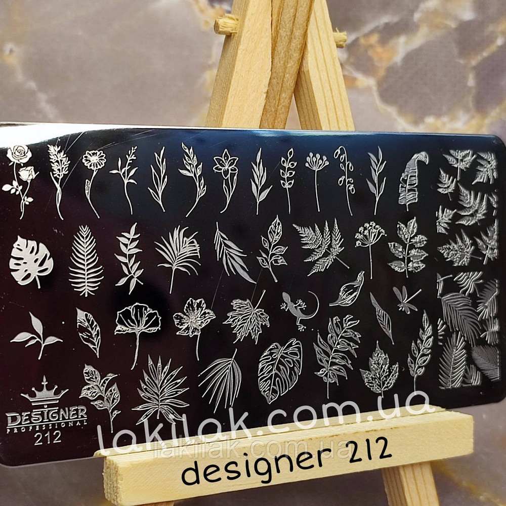 Пластина 212 для стемпінгу Designer Professional (12х6см) Херсон - фото 1