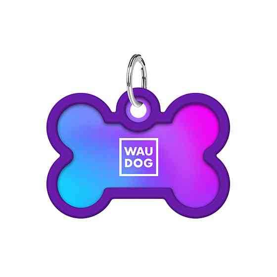 Адресник для собак и кошек металлический WAUDOG Smart ID с QR паспортом, рисунок 