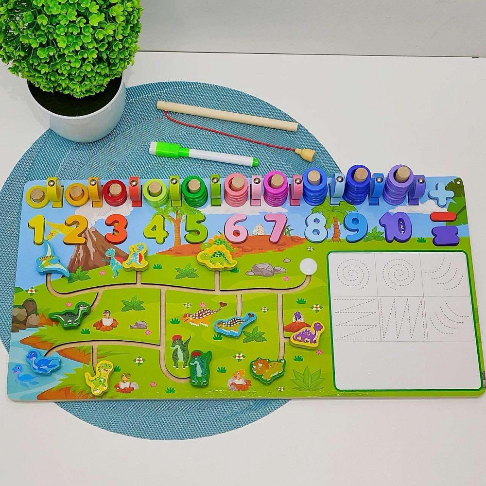 Дерев'яна іграшка Tree Toys Шлях додому магнітна рибалка дошка для малювання (MD 0825) Чернігів - фото 4