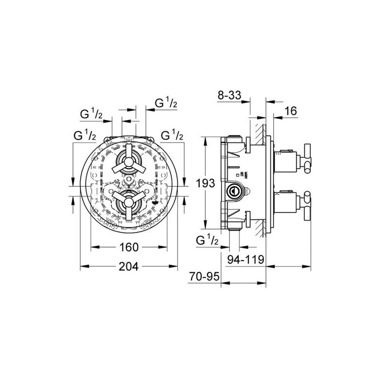 Термостат верхньої монтажної частини Grohe Atrio   ( 19395000 ) 28310 Харків - фото 2