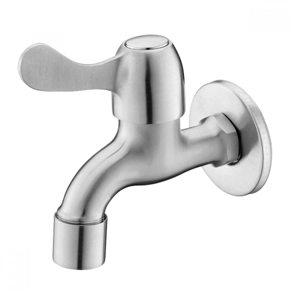 Кран для холодної води Zerix BIB-001 1/2" з нержавіючої сталі SUS304 настінний (ZX5687) Чернівці - фото 1