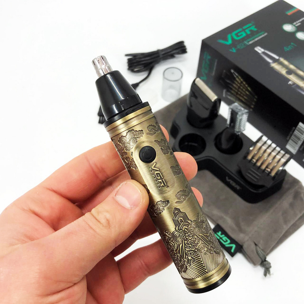 Тример для носа 3в1, Електричний тример для волосся в носі Машинка видалення волосся з носа вух VM-51 Івано-Франківськ - фото 2