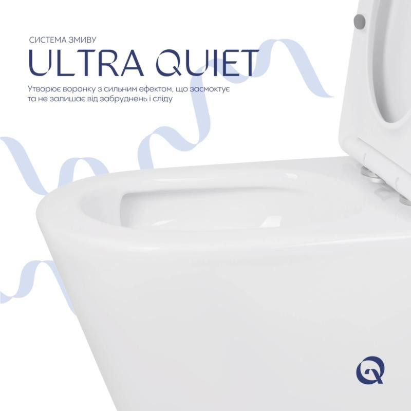 Унитаз напольный Qtap Swan Eco Ultra Quiet с сидением Soft-close 640x360x835 мм QTSWA27W48748 White Киев - изображение 4