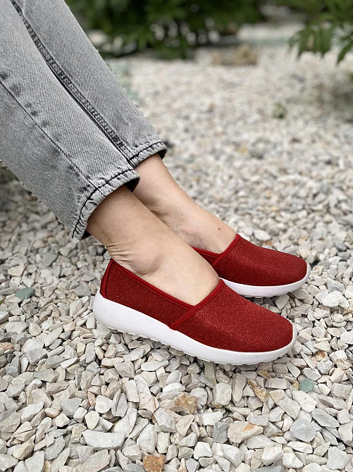 No brend Сліпони жіночі Z1900-2 червоні (літо, тканина) (1363) Коломия - фото 9