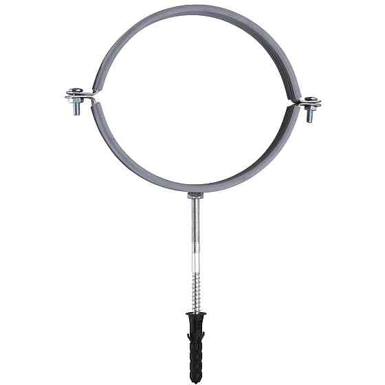 Хомут у зборі CR 6| (158-168 мм) з гвинтом-шурупом 8*100 і дюбелем у уп., сірий Київ