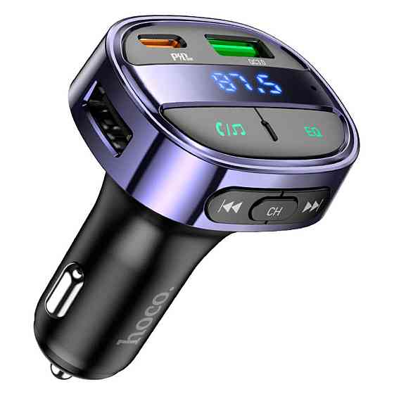 Автомобільний зарядний пристрій з FM-модулятором HOCO E70 PD30W+QC3.0 car bluetooth,FM transmitter Magic Night 6931474765253 Одеса