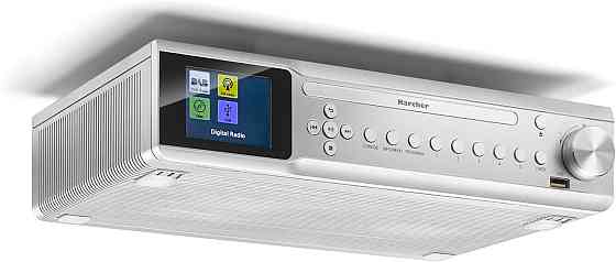 Радіо Karcher RA 2060D-S сріблясте DAB+ FM Bluetooth CD MP3 USB 30 станцій будильник таймер 2.4" дисплей кухонна радіо з Київ
