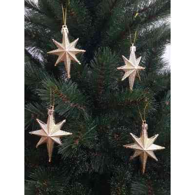 Елочная игрушка Chomik Зірки, 9 см, пластикові 4 шт,золоті (5901292631147_2) Вінниця