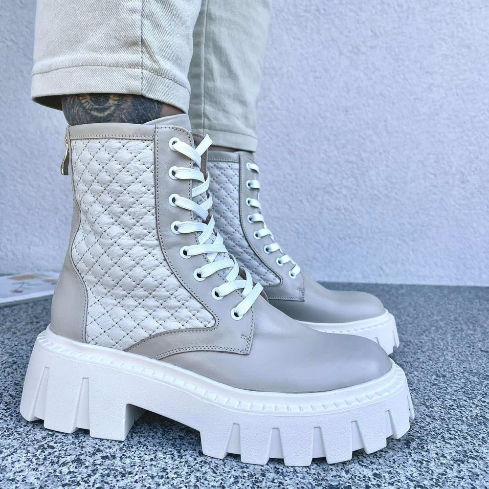 Черевики жіночі ARLEN капучино натуральна шкіра висота 16см розмір 38 (4817) Коломыя - изображение 2