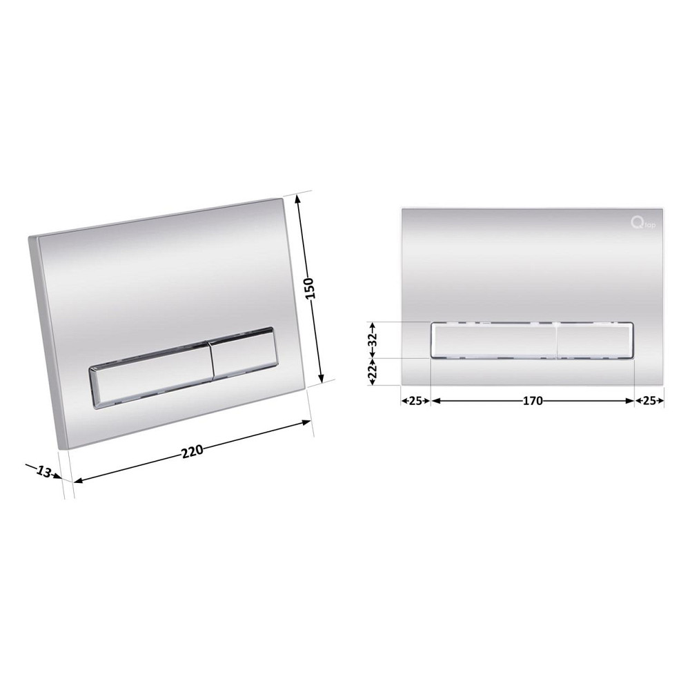 Панель змиву для унітаза Qtap Nest QT0111M08381CRM Київ - фото 2