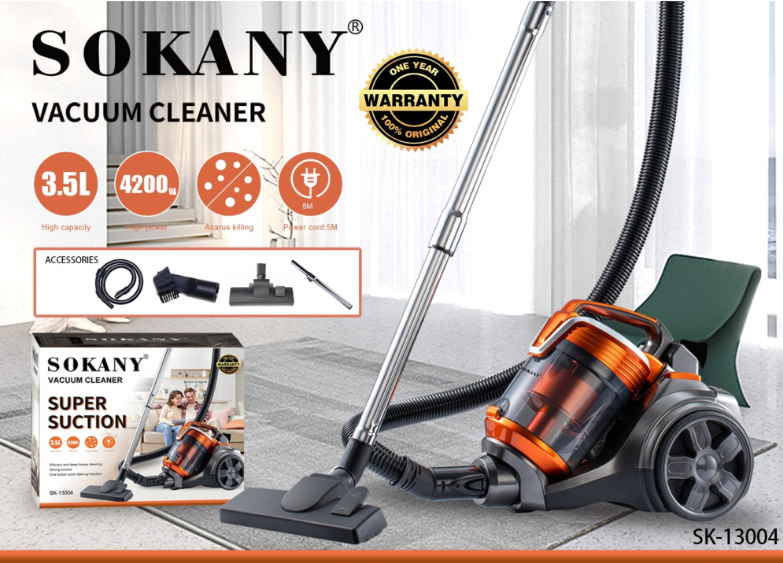 Побутовий багатофункціональний пилосос SK-13004 4200 Вт, 3,5 л, циклонічна фільтрація, потужне всмоктування Одеса - фото 2