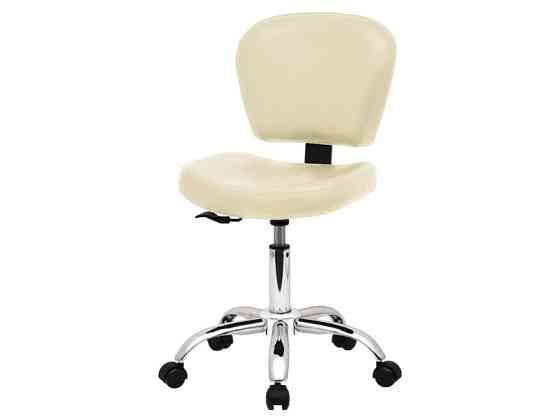 Стілець майстра зі спинкою на колесах, регулювання висоти, мод. 855 Київ