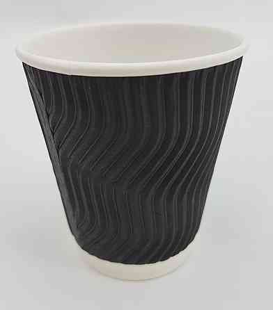 Склянка гофрована 340 мл "Чорний (20 шт.) Харків