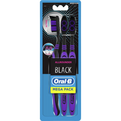 Зубна щітка Oral-B Всебічна чистка Black 40 Medium 3 шт (3014260101381/3014260101503) Вінниця - фото 1