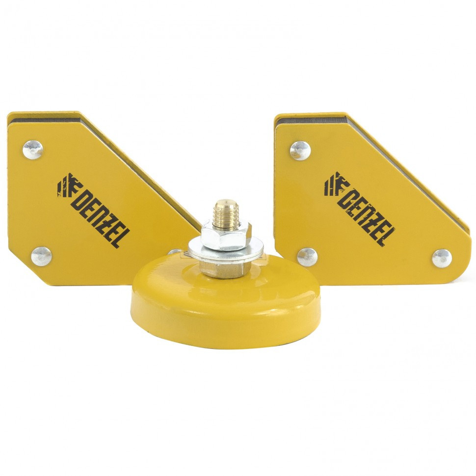 Набор из 2 магнитных сварочных фиксаторов и магнитной клеммы "масса" Denzel Полтава - фото 1