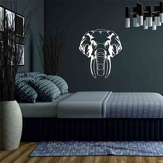 Декоративне настінне Панно  «Слон» , Декор на стіну 70*61 см, Білий Київ