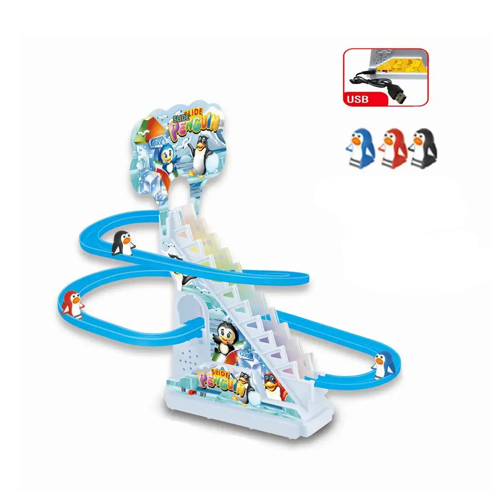 Гра настільна для дітей "Гірка з треком", іграшка для розвитку дитини, від 3 років, фігурки 3шт Penguin Кам'янець-Подільський - фото 2