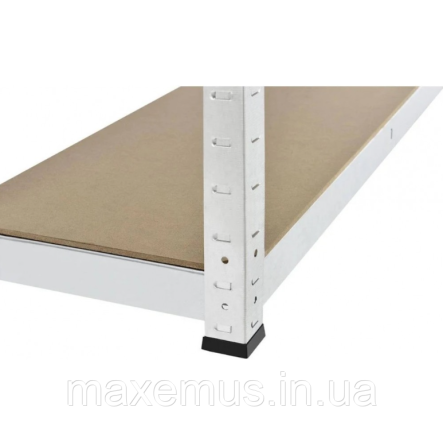 Стеллаж металлический оцинкованный Siker G9050 (180х90х50 см) 5 полок МДФ сборный усиленный до 1000 кг для гаража склада кладов Мостиська