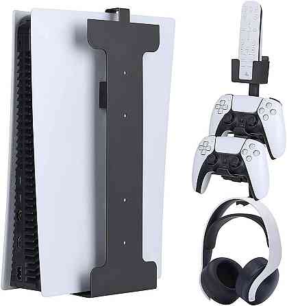 Настінне кріплення для PS5 Wall Mount чорне сталеве комплект підвісний кронштейн для PS5 Disc/Digital тримач підставка до 10 кг Київ