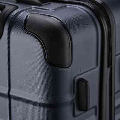 Чемодан Wenger Amplar, середня, пластик, 4 колеса, синя (653147) Винница