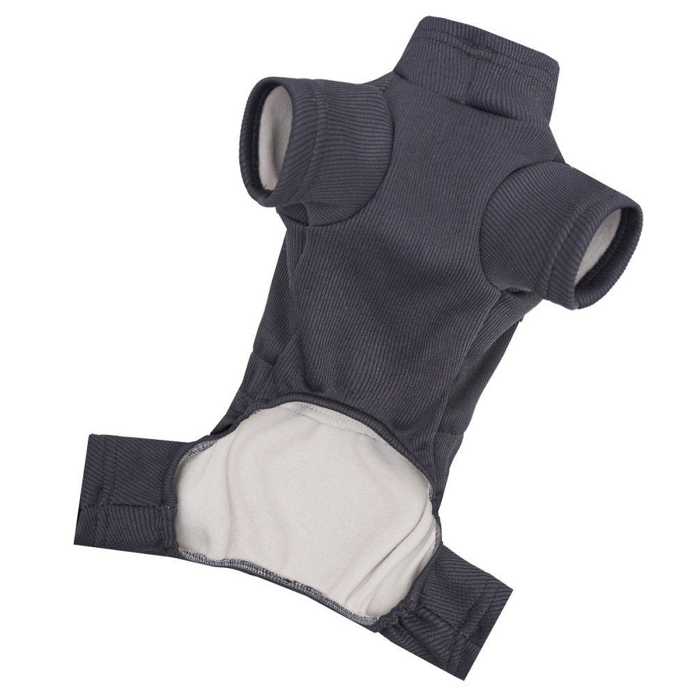 Костюм для собак трикотажный в рубчик Dogs Bomba утепленный комбинезон весна осень 7, Графит Одесса - изображение 4