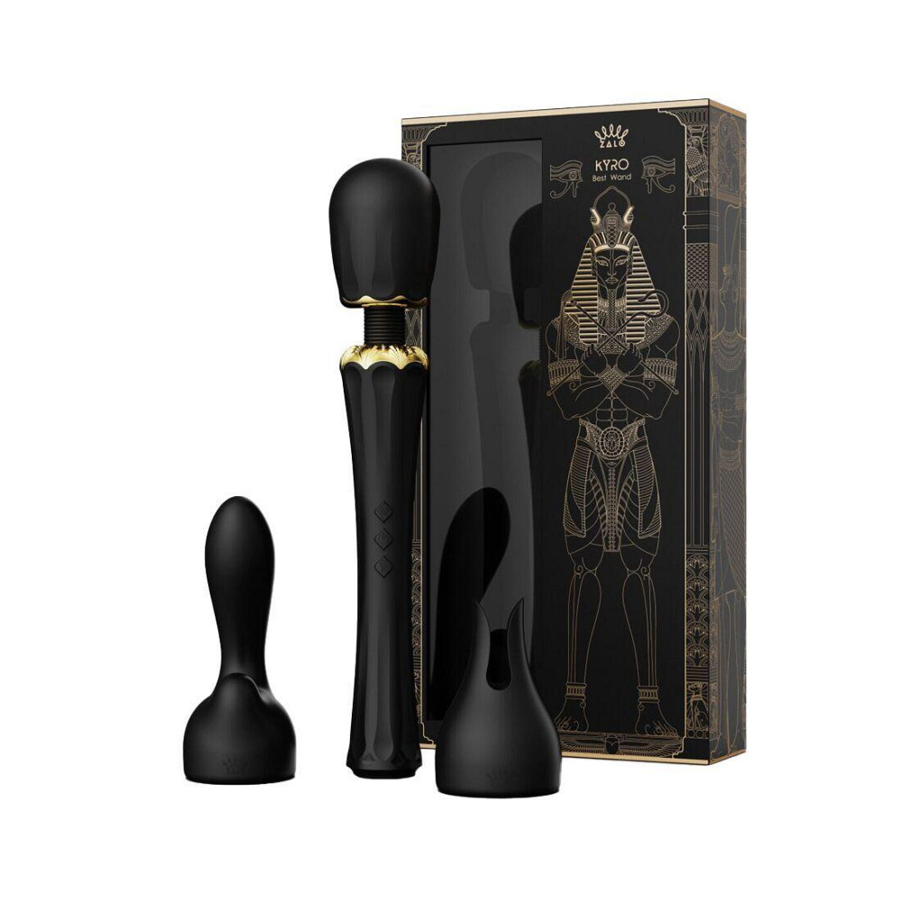 Вибромассажер с насадками Zalo — Kyro Wand Obsidian Black Sex Aura Киев - изображение 9