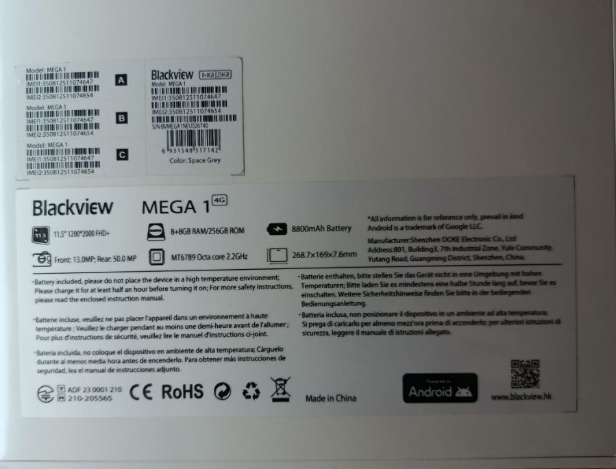 Blackview Mega 1 8/256 Gray 4G. Київ - фото 3