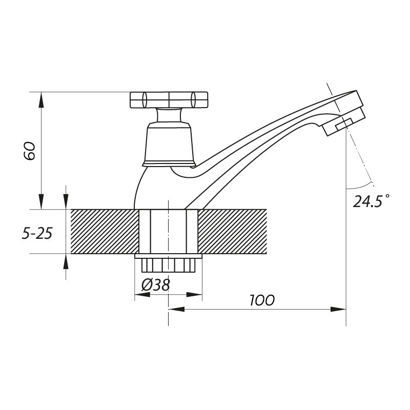 Монокран для умивальника Zerix JIK15 102-А півобертовий (ZX2756) Чернівці - фото 3