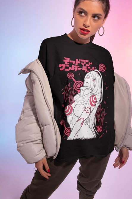 Футболка аниме Дандадан Вондерланд Вондерланд Момо оверсайз (S/M/L) Черний AnimeJ1050 Днепр - изображение 5