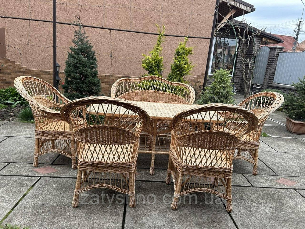 Меблі плетені з великим столом Київ - фото 9