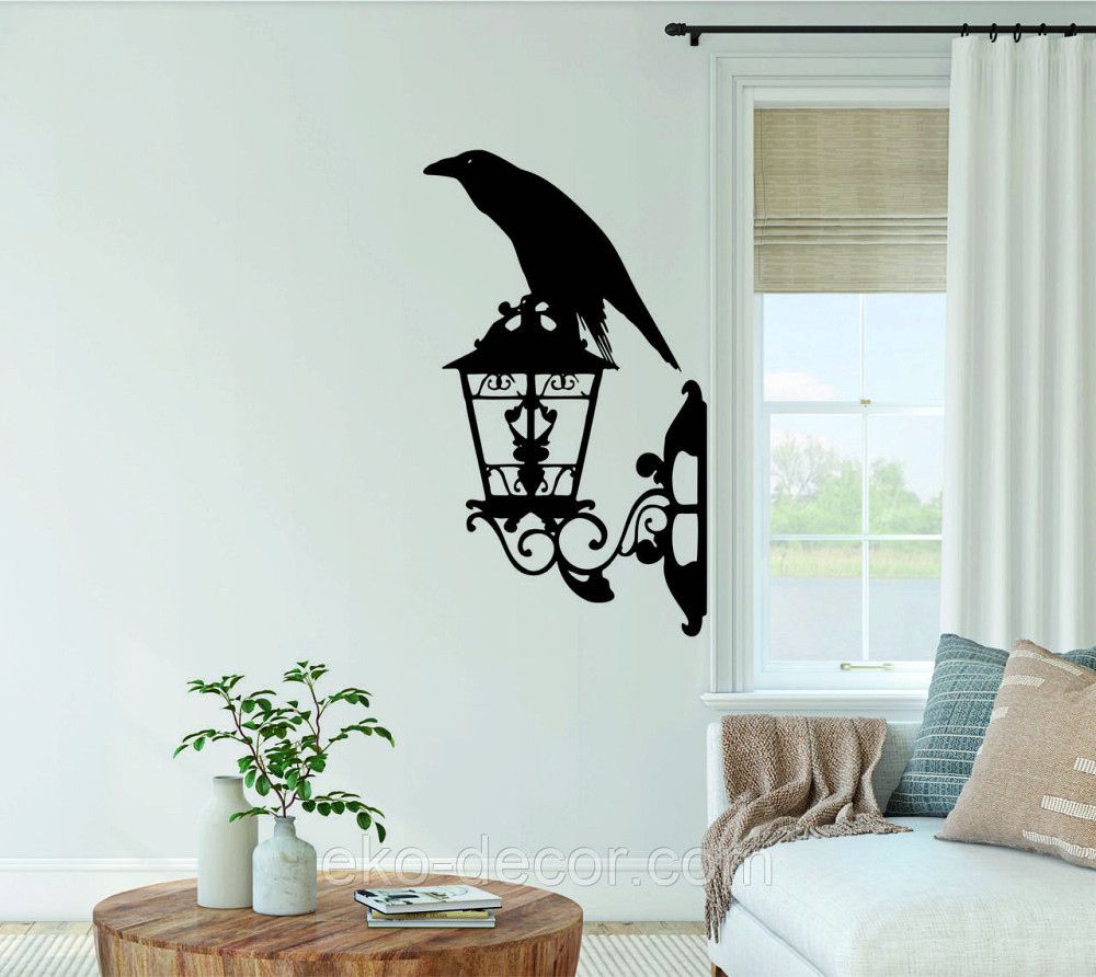 Декоративне настінне 3D Панно «Ворон» Декор на стіну з об'ємом Київ - фото 1