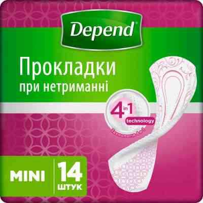 Урологические прокладки Depend Comfort-Protect Mini Pads 14 шт. (5029053561646) Винница
