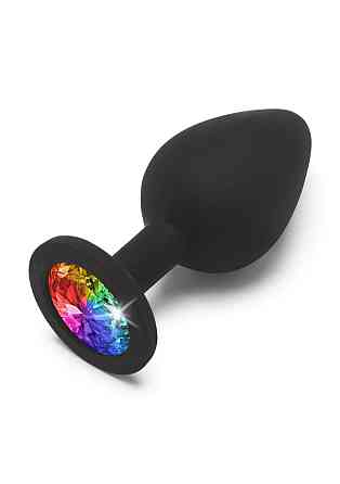 Анальная пробка средняя Rainbow Booty Jewel M Toy Joy Sex Aura Киев
