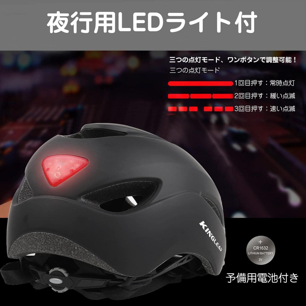 Велосипедний шолом KINGLEAD з LED-підсвіткою: Ваш захист та стиль у міському трафіку Київ - фото 6