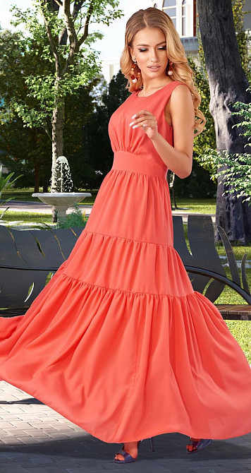 Шифонове плаття з оборками. 42. 44. 46р Київ - фото 1