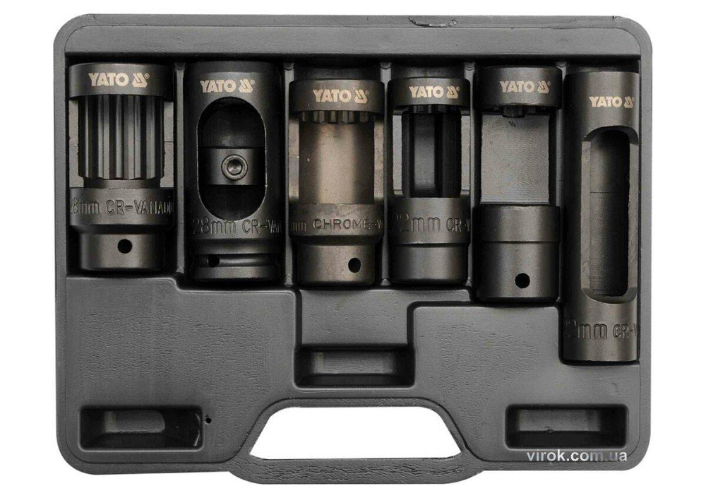 Набір насадок до форсунків в дизельний двигун YATO : квадрат- 1/2", 6 шт.[10] Одеса - фото 1