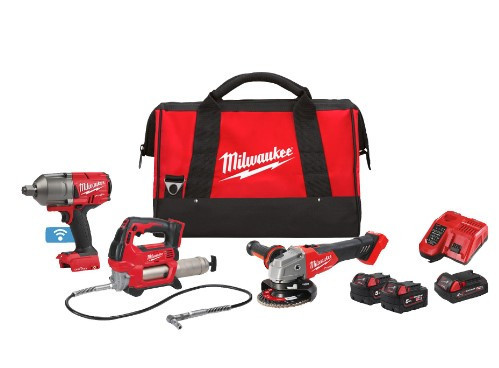 Набор аккумуляторных инструментов АГРО M18 FPP3AK-523B MILWAUKEE (шлифмашина угловая аккумуляторная M18 FSAG125X, гайковерт аккумулят Одесса - изображение 1