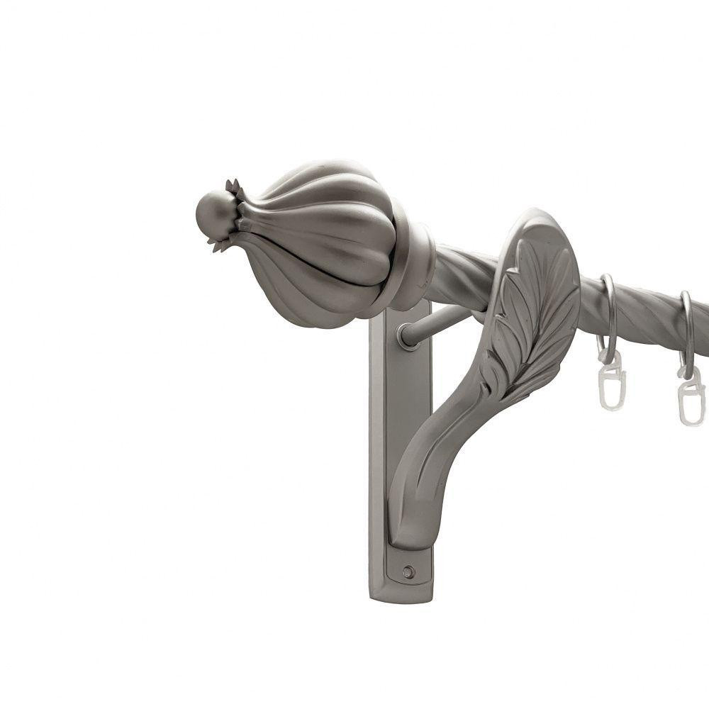 Карниз Orvit Таджа металевий однорядний ретро скручена труба кільце металеве Сатин 25 мм 300 см (00-00011438) Львов - изображение 1