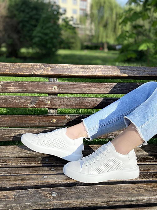 Kentro Кросівки жіночі KENTO 1527 білі (весна-літо, шкіра натуральна) (3498) Коломия - фото 7