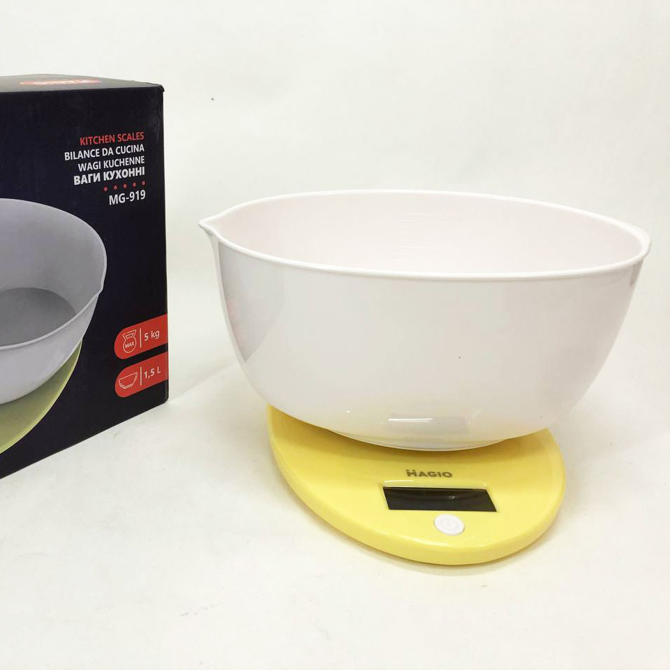 Кухонные весы с чашей с тарой Magio, Простые кухонные весы чашей тарелкой Веса в подарок WH-39 Львов - изображение 3